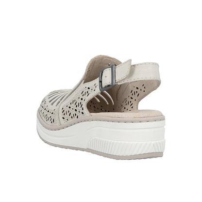 Rieker Ladies Summer Shoe Sling Back Beige 48763