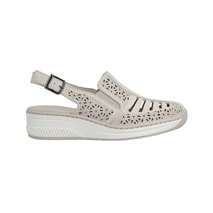 Rieker Ladies Summer Shoe Sling Back Beige 48763