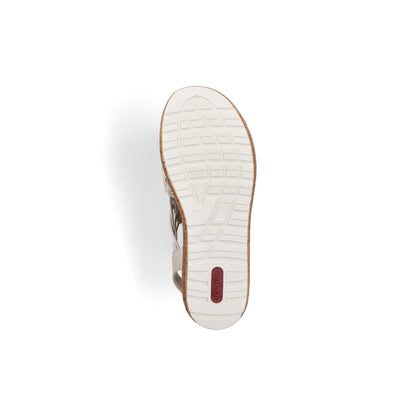 Rieker Low Wedge Woven Sandal 62741