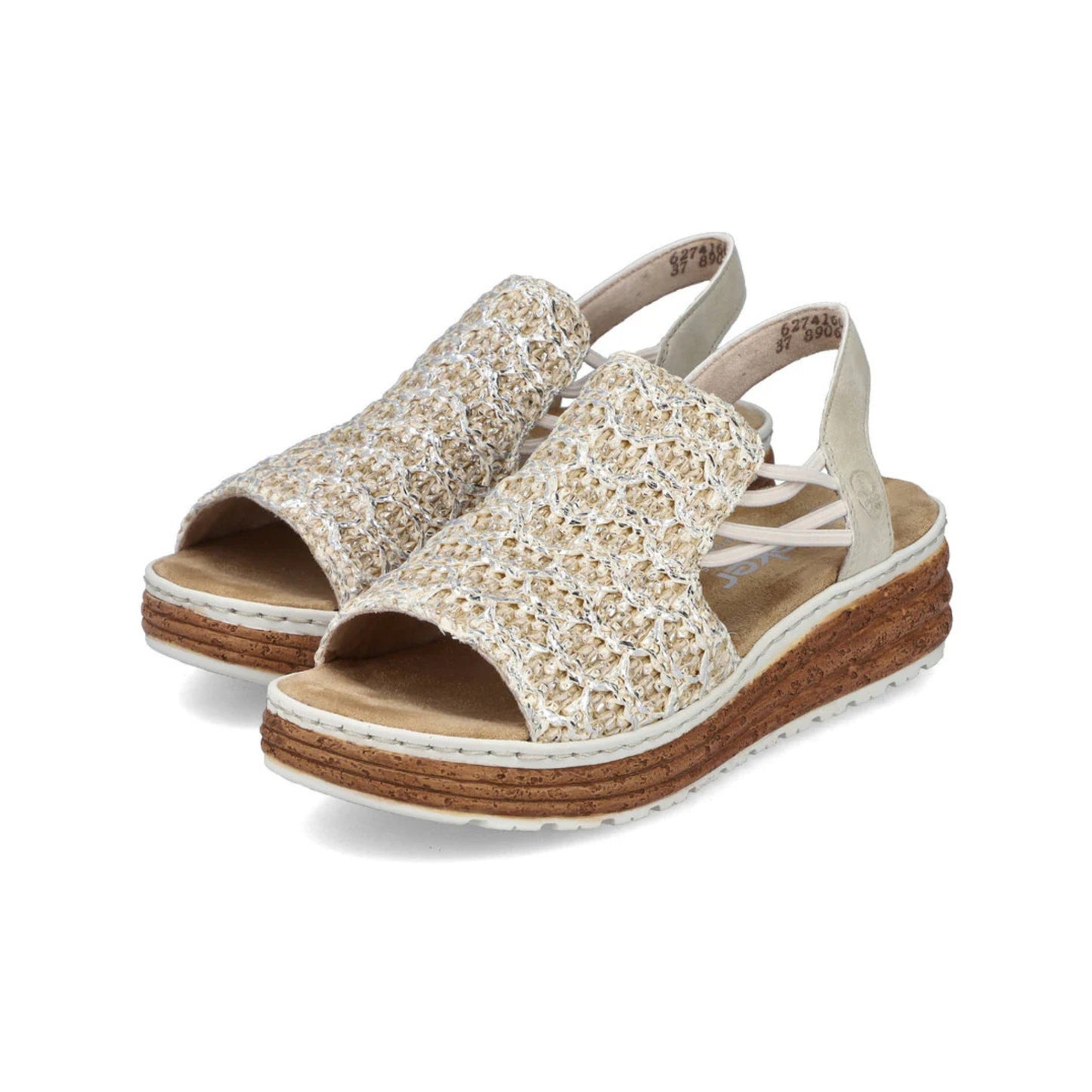 Rieker Low Wedge Woven Sandal 62741
