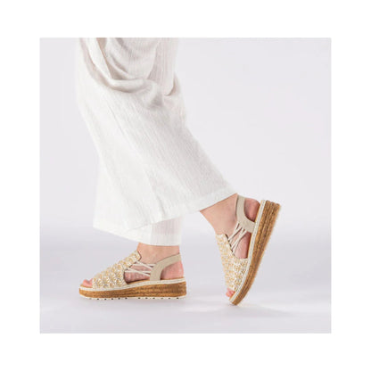 Rieker Low Wedge Woven Sandal 62741
