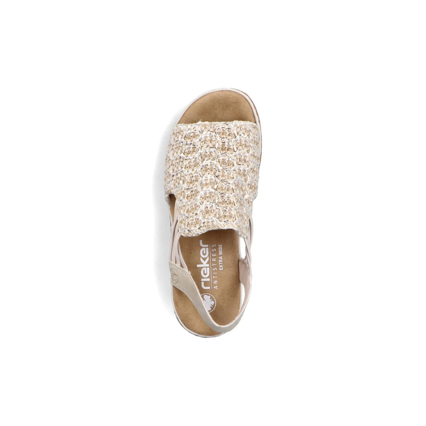 Rieker Low Wedge Woven Sandal 62741