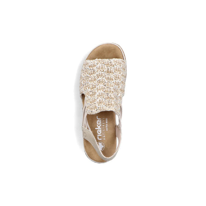Rieker Low Wedge Woven Sandal 62741