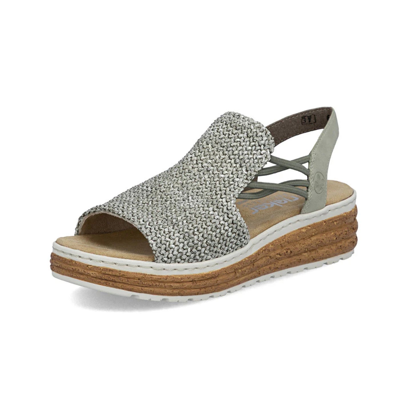 Rieker Low Wedge Woven Sandal 62741