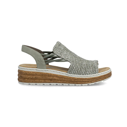 Rieker Low Wedge Woven Sandal 62741
