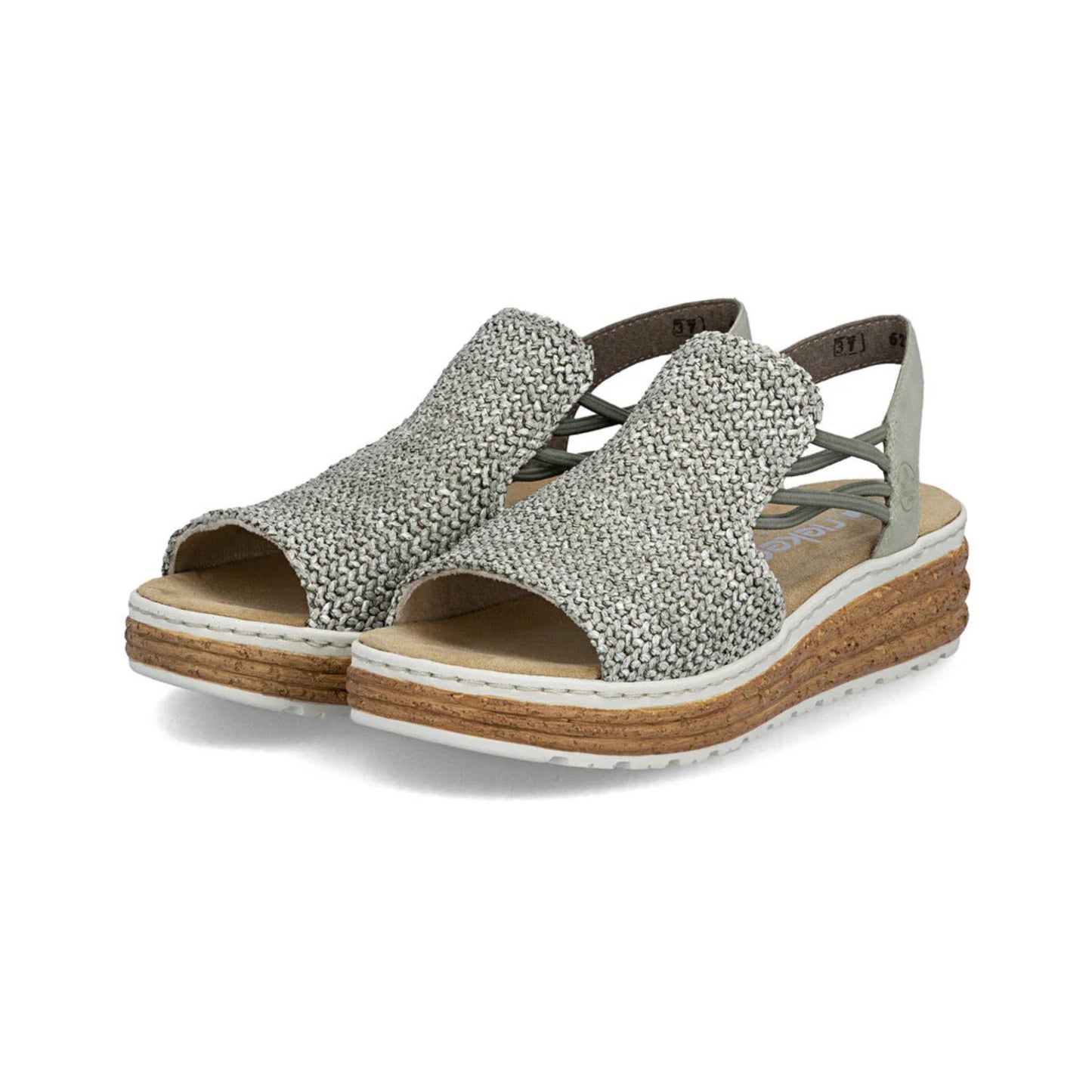 Rieker Low Wedge Woven Sandal 62741