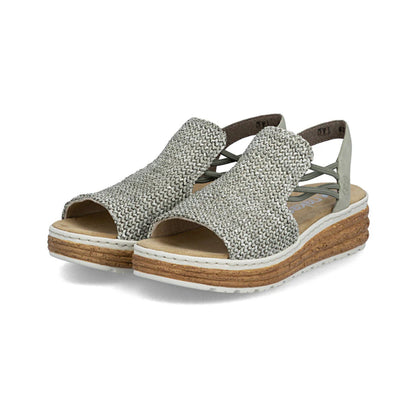 Rieker Low Wedge Woven Sandal 62741