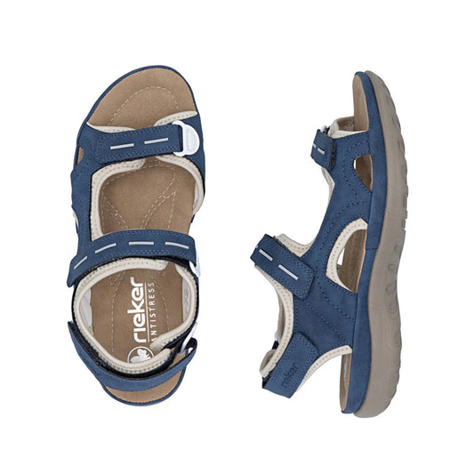 Rieker Ladies Walking Sandal Blue 64856-14