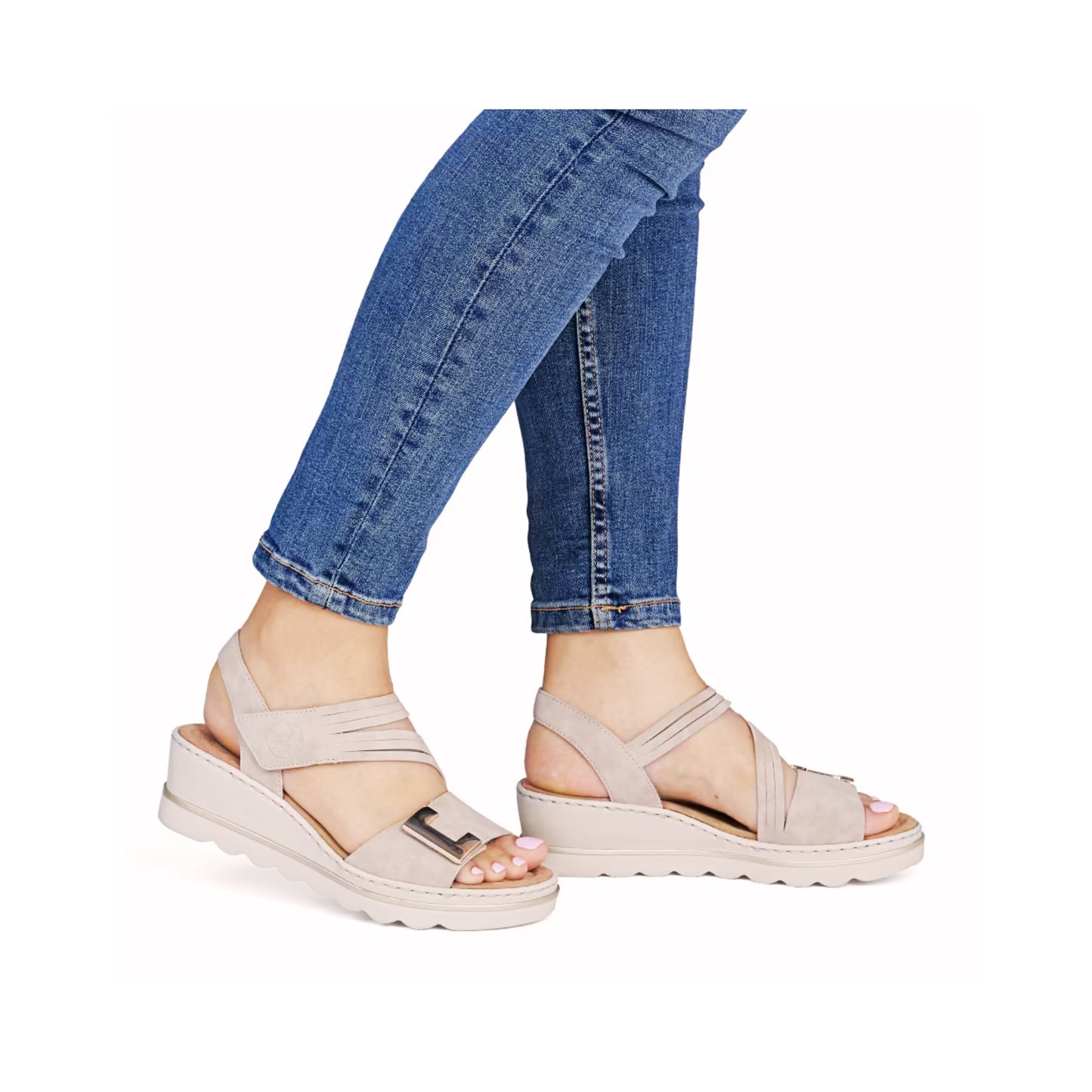 Rieker Wedge Sandal Velcro 67410