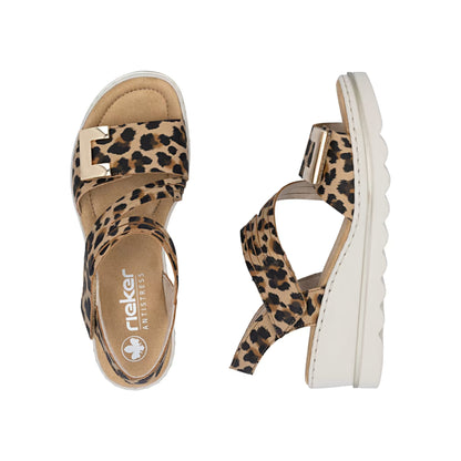 Rieker Wedge Sandal Velcro 67410