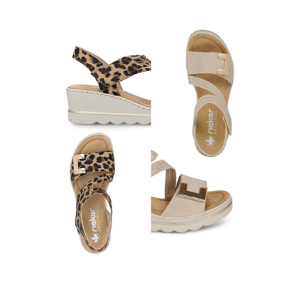 Rieker Wedge Sandal Velcro 67410