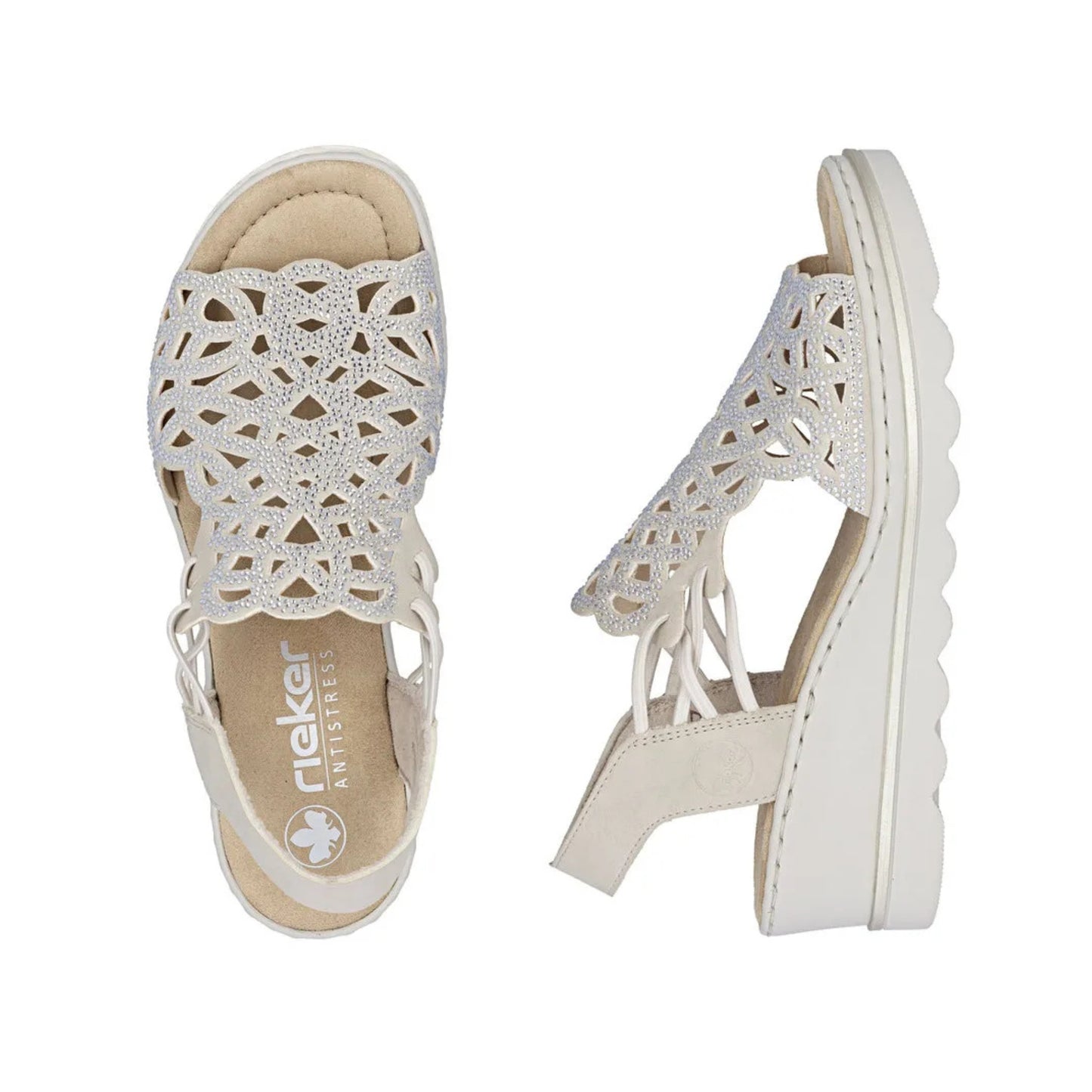 Rieker Wedge Sandal Sparkle Glam 67465