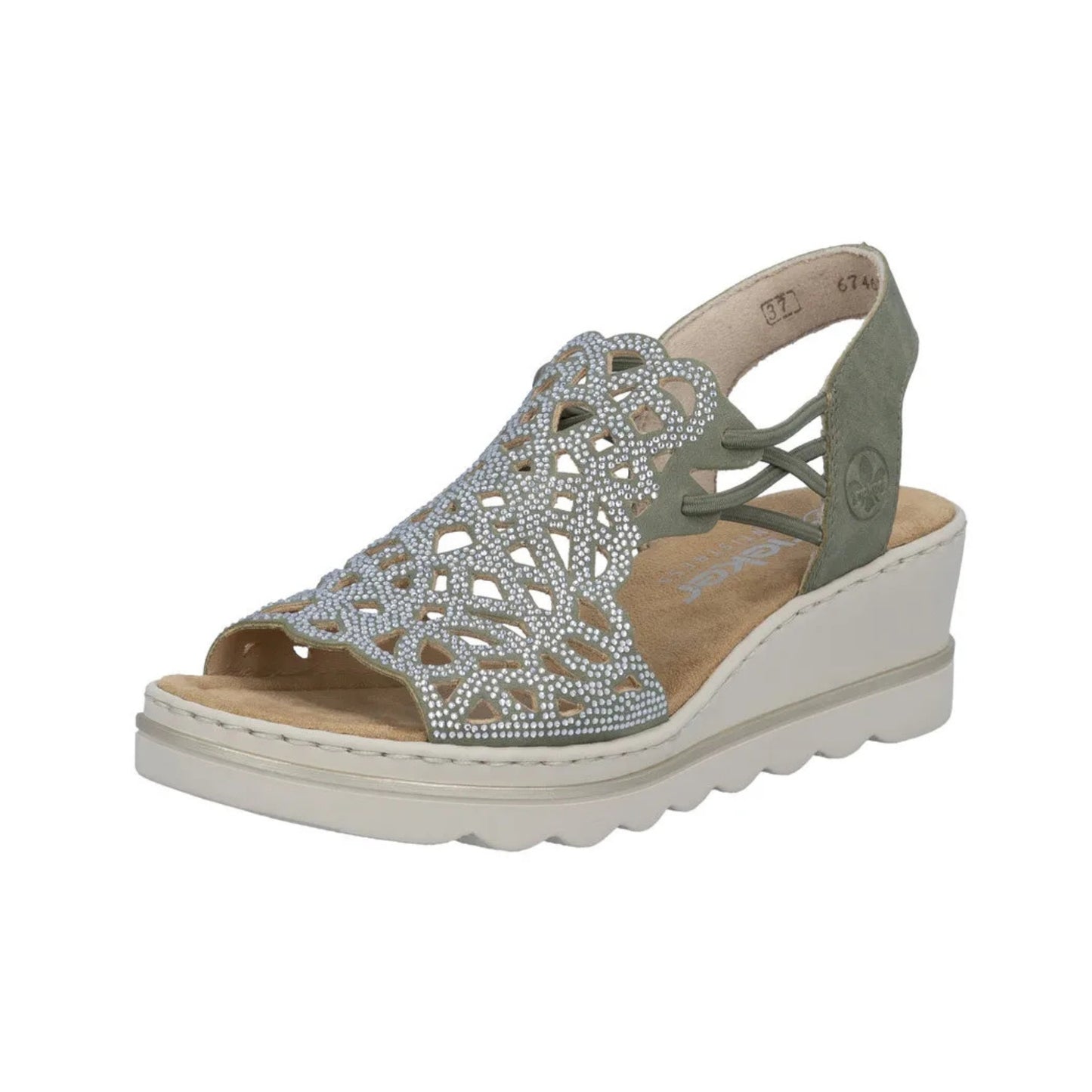 Rieker Wedge Sandal Sparkle Glam 67465