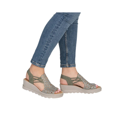 Rieker Wedge Sandal Sparkle Glam 67465