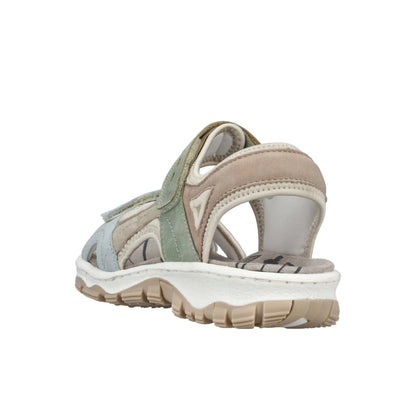 Rieker Ladies Walking Sandal Velcro Straps 68866