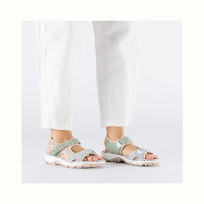 Rieker Ladies Walking Sandal Velcro Straps 68866