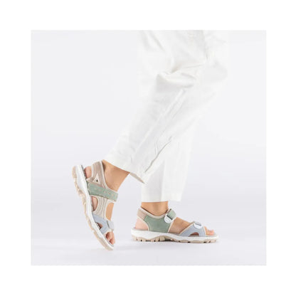 Rieker Ladies Walking Sandal Velcro Straps 68866