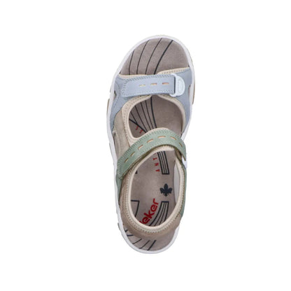 Rieker Ladies Walking Sandal Velcro Straps 68866