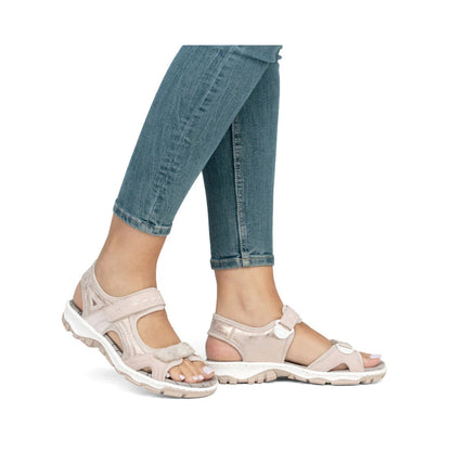 Rieker Ladies Walking Sandal Velcro Straps 68866