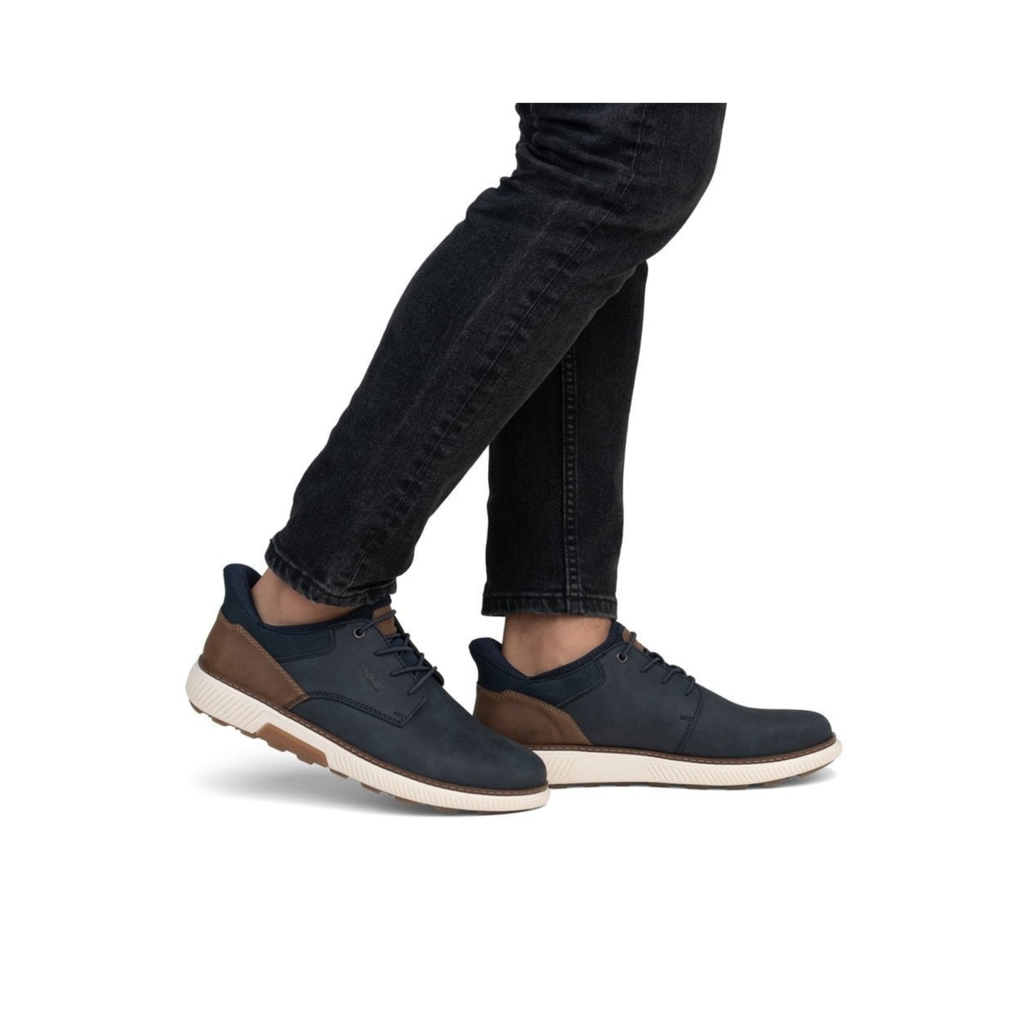 Rieker Men's Slip On Lace Shoes Dual Tone Leather B3357