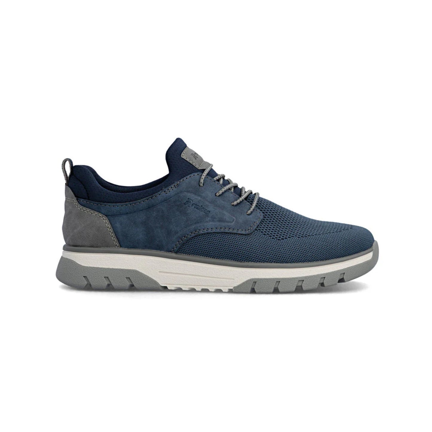 Rieker Men's Slip On Laced Wide Fit Navy Shoe B9352-14