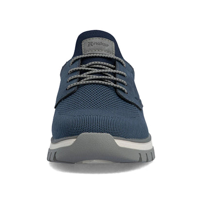 Rieker Men's Slip On Laced Wide Fit Navy Shoe B9352-14
