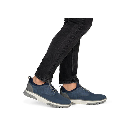 Rieker Men's Slip On Laced Wide Fit Navy Shoe B9352-14