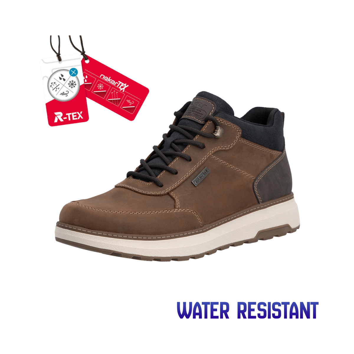 Rieker Waterproof Men's Boot Brown Leather B5501-22