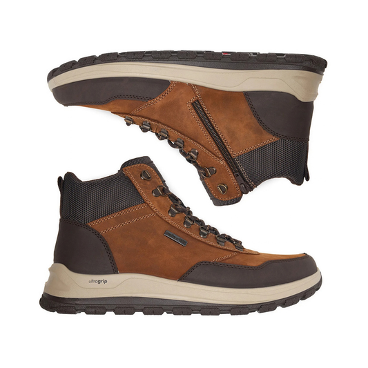 Rieker B8124-22 Brown combi lace boot