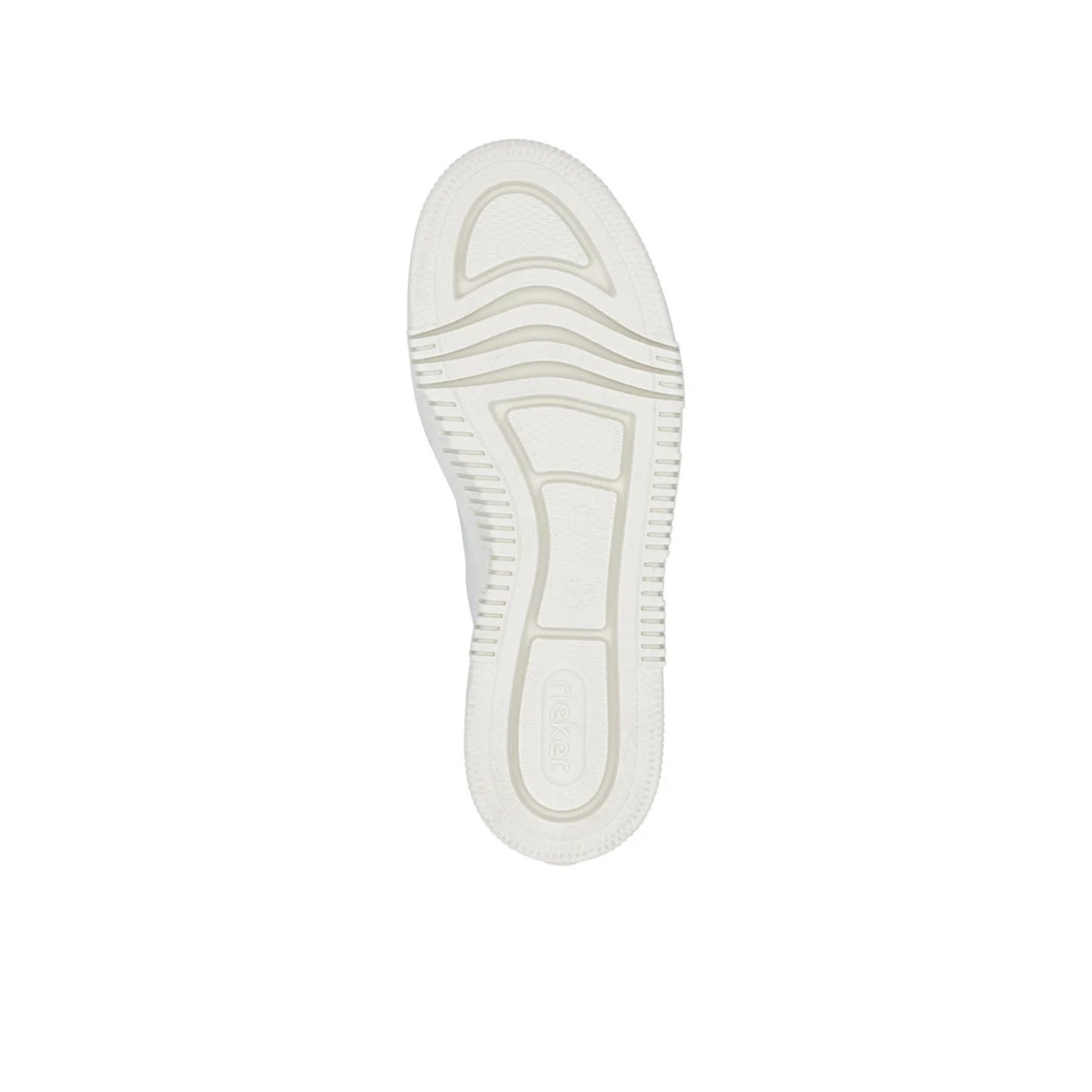 Rieker Platform Zipper Trainer Cream White M1912