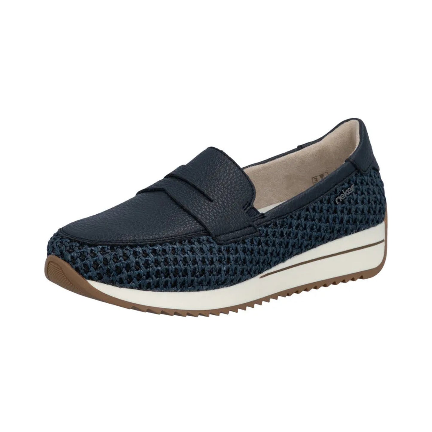 Rieker Ladies Loafer Wide Fit Navy N1254-14