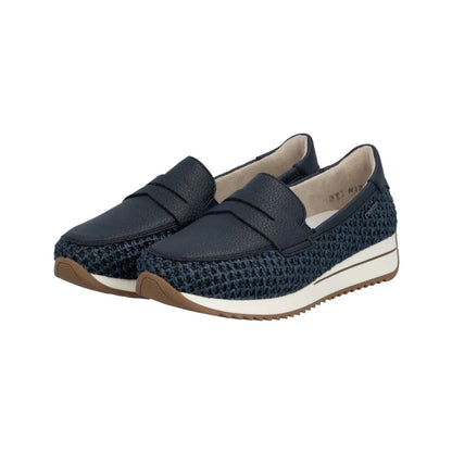 Rieker Ladies Loafer Wide Fit Navy N1254-14