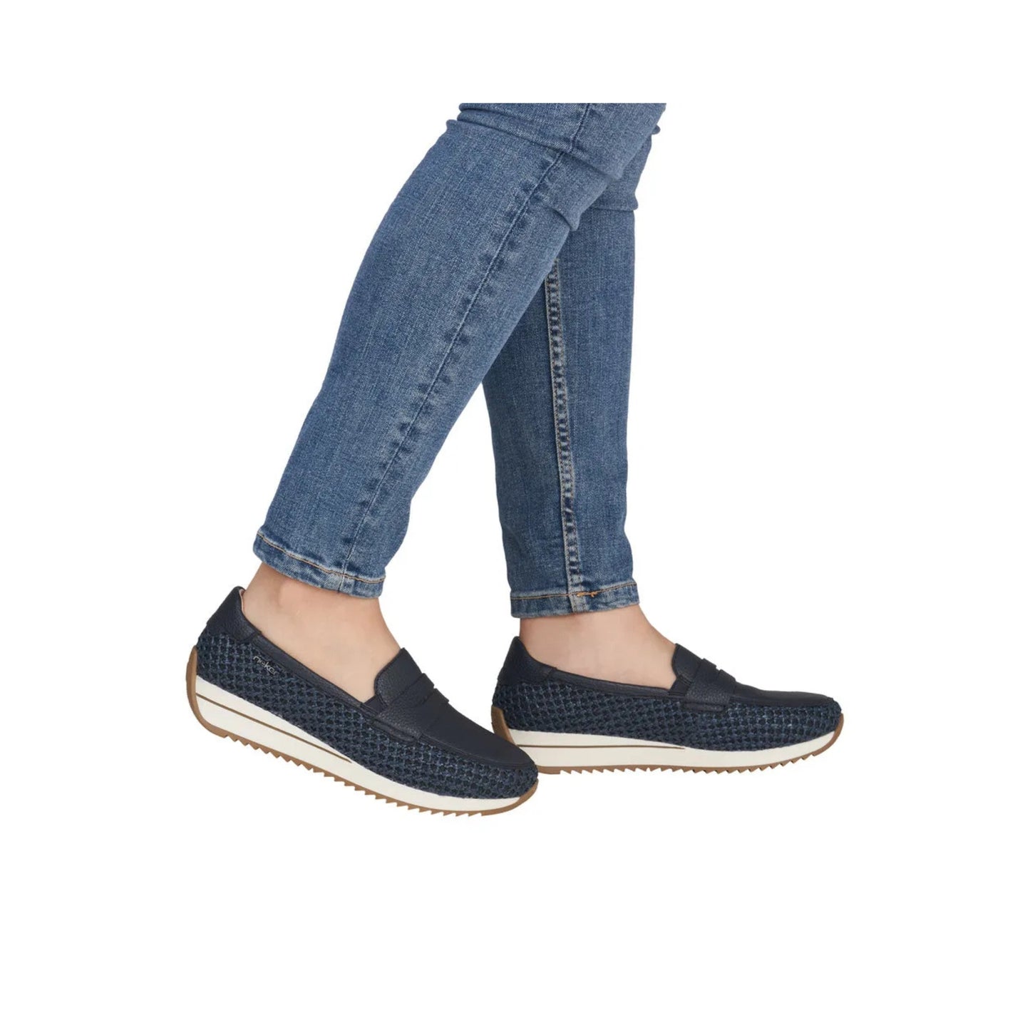 Rieker Ladies Loafer Wide Fit Navy N1254-14