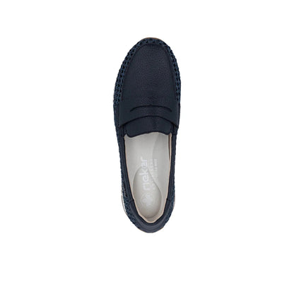 Rieker Ladies Loafer Wide Fit Navy N1254-14