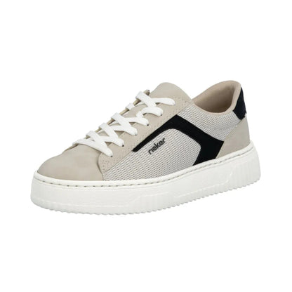 Rieker Revolution Trainer Platform Trainer Beige/Black N9900-60