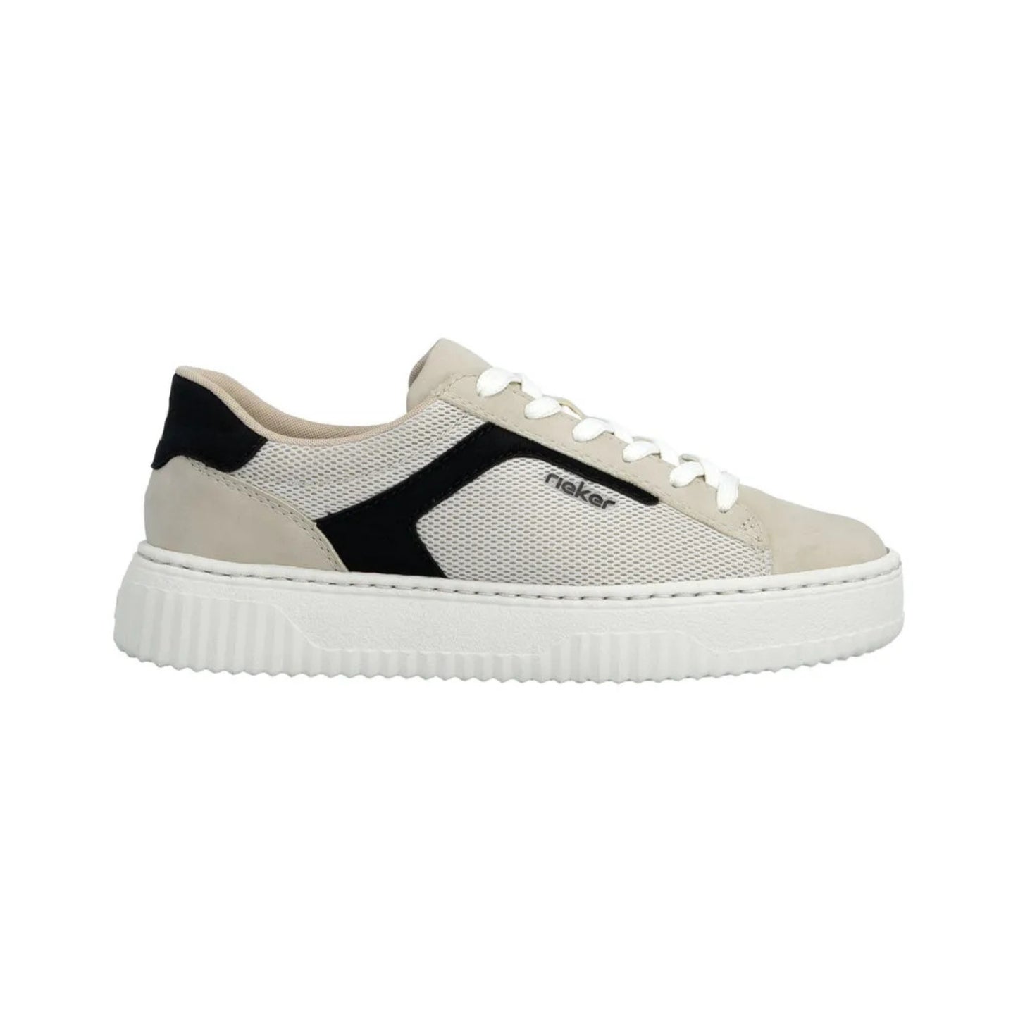Rieker Revolution Trainer Platform Trainer Beige/Black N9900-60