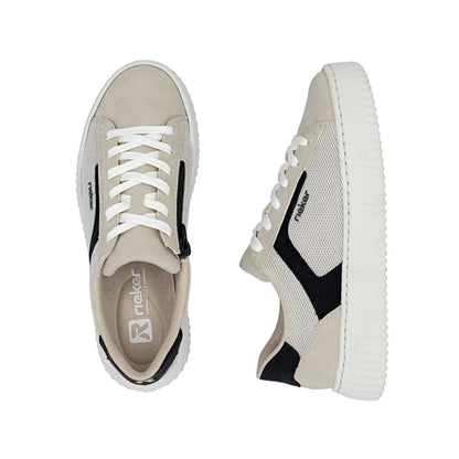 Rieker Revolution Trainer Platform Trainer Beige/Black N9900-60