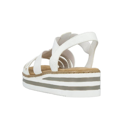 Rieker Slingback Sandal Beaded White V0240-80