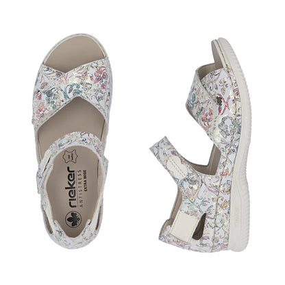 Rieker Ladies Comfort Sandal Floral Print V7474-90