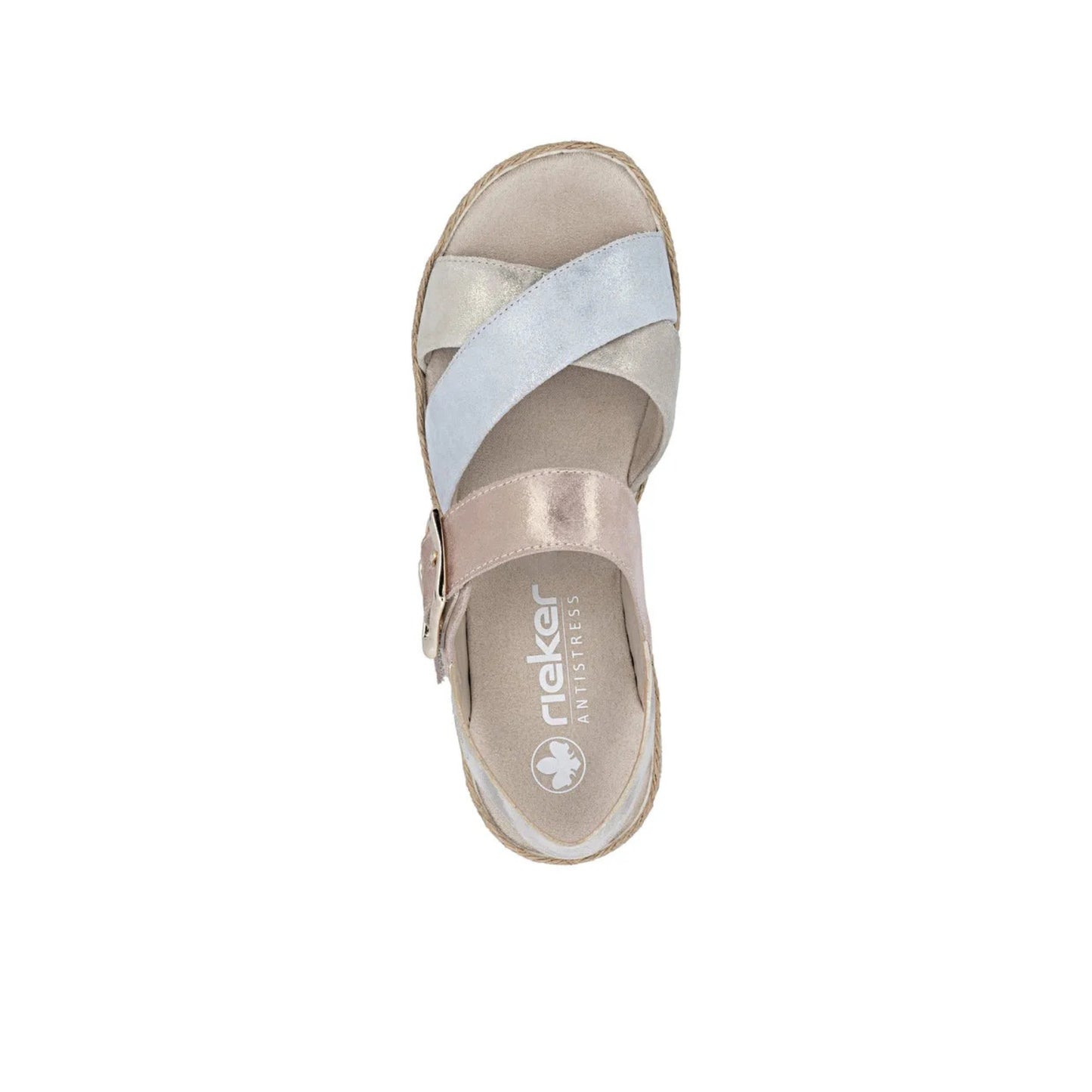 Rieker Wedge Sandal Metallic Multi V7951-90