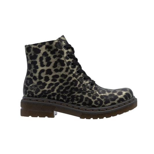 Rieker Laced Ankle Boot Leopard 78240