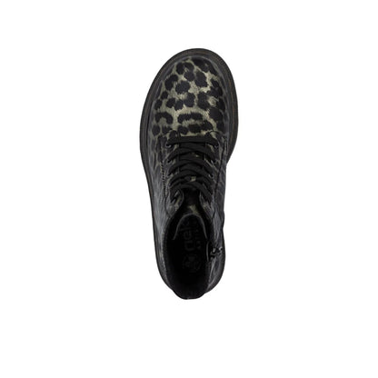 Rieker Laced Ankle Boot Leopard 78240
