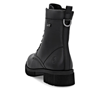 Remonte Tex Lace Up Biker Boot Black D2S73-00