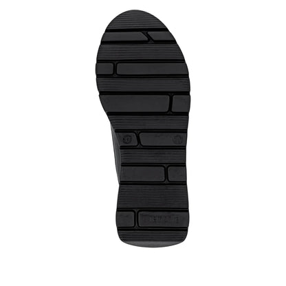 Remonte Wide Fit Front Zip Trainer Leopard Print Metallic Black D2V01-04