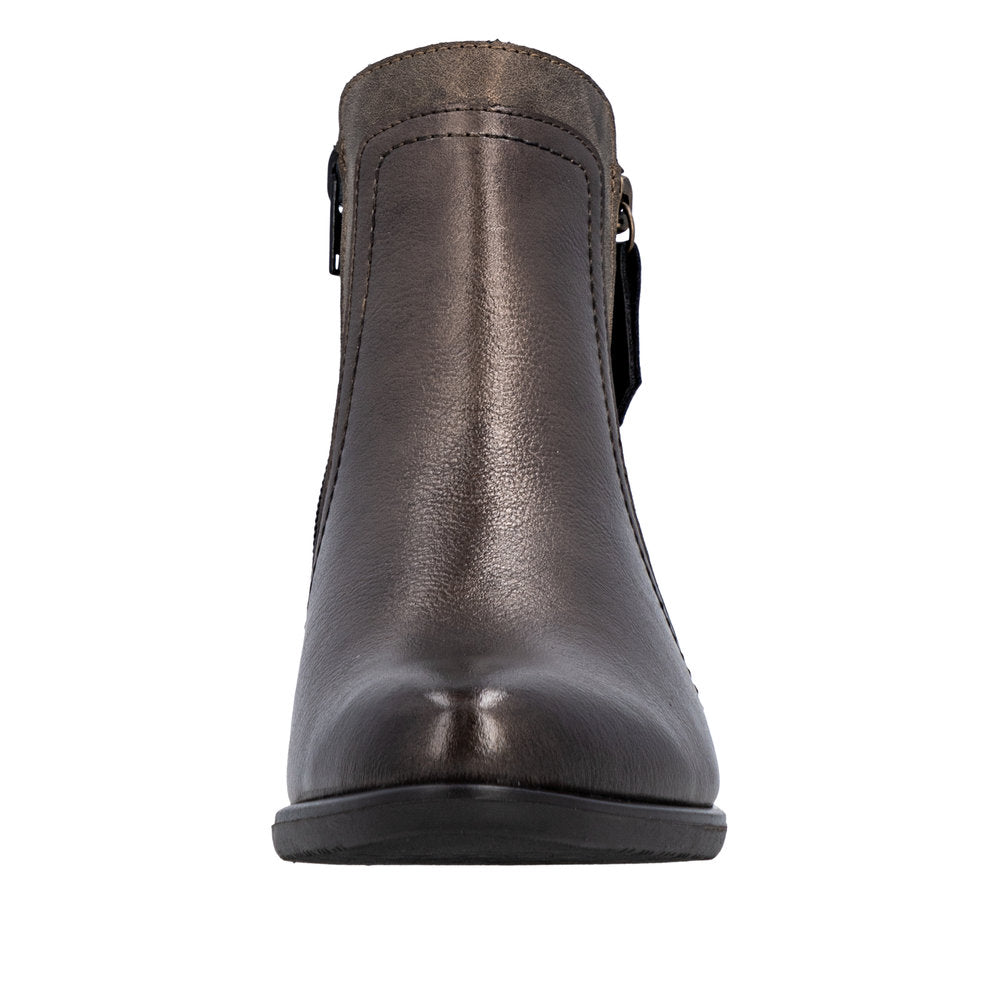Remonte Block Heel Metallic Ankle Boot R5172-90