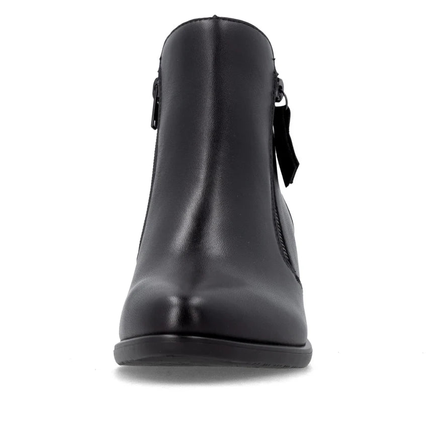 Remonte Ankle Boot Block Heel Leather Black R5190-00