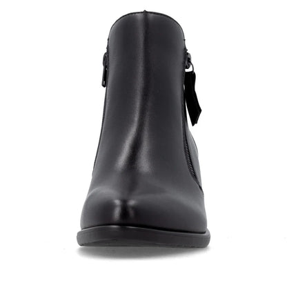 Remonte Ankle Boot Block Heel Leather Black R5190-00