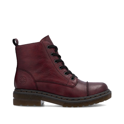 Rieker Ladies Biker Boot Burgundy 78202-35