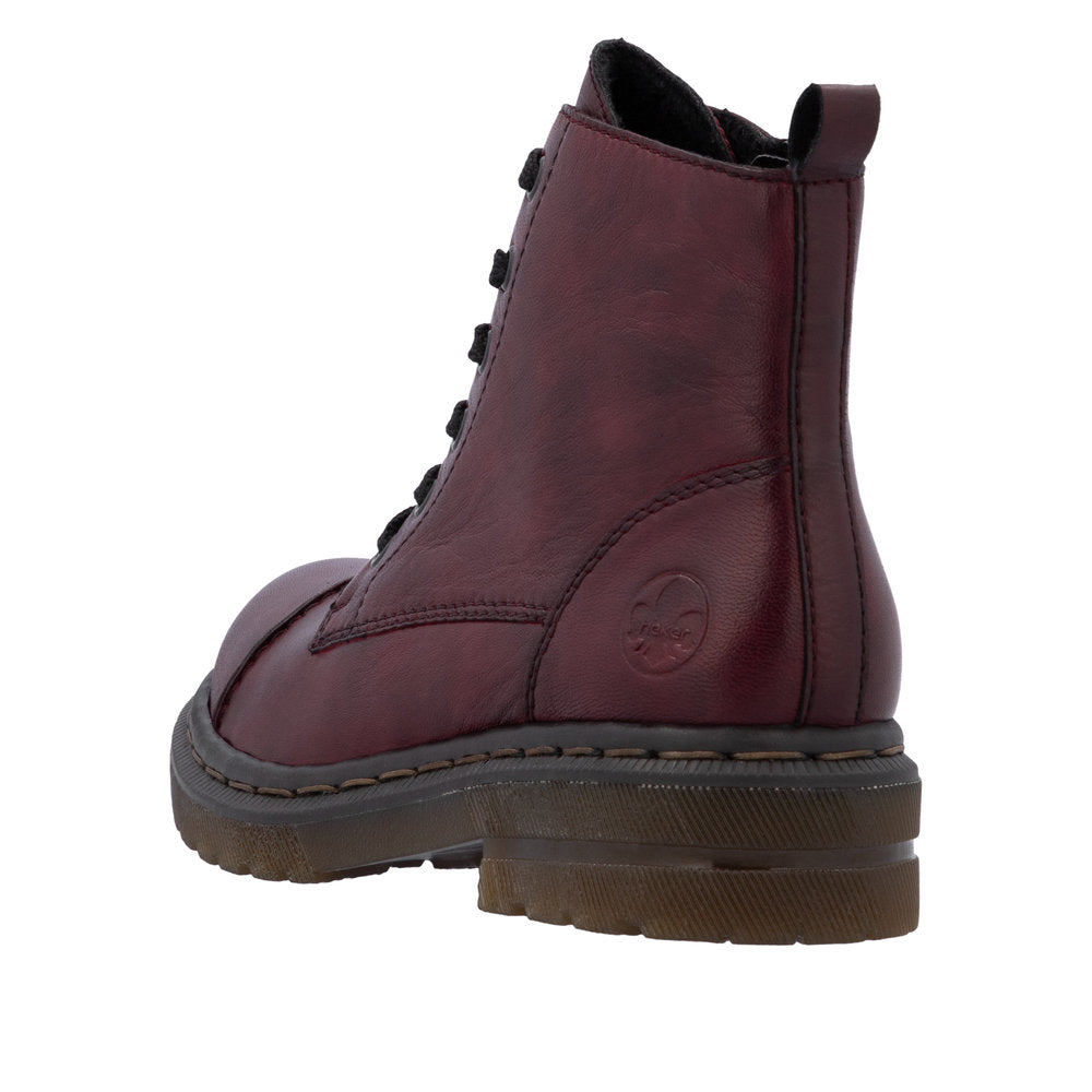 Rieker Ladies Biker Boot Burgundy 78202-35