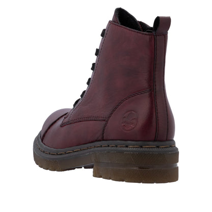 Rieker Ladies Biker Boot Burgundy 78202-35